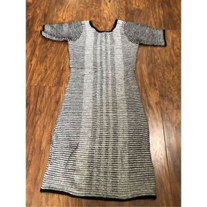 Guess Black And Gray knit Bodycon Dress Size XS